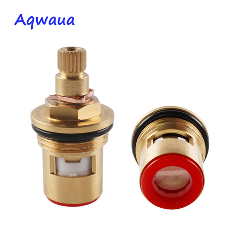 Aqwaua Ceramic Disc Faucet Cartridge Water Mixer Tap Inner Replacement Part Brass Made Quarter Turn Quality Faucet Accessories ► Photo 1/6