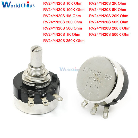 RV24YN20S 6mm Carbon Film Rotary Taper Potentiometer B102 B202 B502 B103 B203 B503 B104 B204 B504 B105 1K 2K 50K 10K 20K 500 ohm ► Photo 1/6