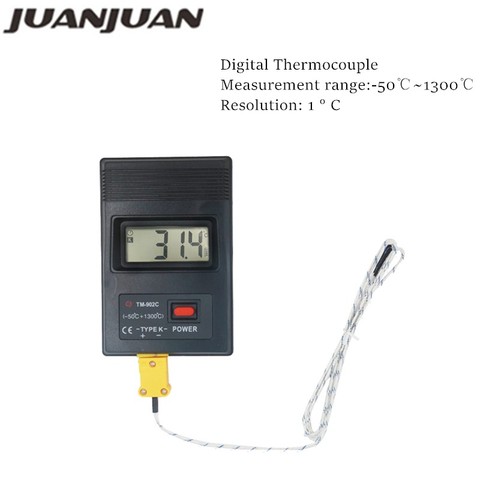 K type TM902C -50C to1300C digital Thermometer tester temperature meter Thermocouple Needle Probe For Lab Factory 30%off ► Photo 1/6