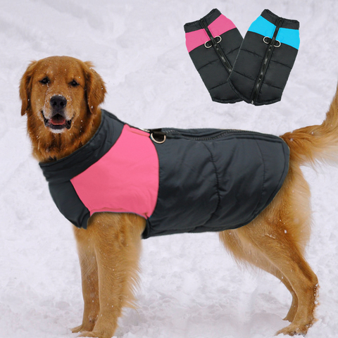 New Waterproof Big Dog Vest Jacket Winter Warm Pet Dog Clothes For Small Large Dogs Puppy Pug Coat Dogs Pets Clothing 4XL 5XL ► Photo 1/6