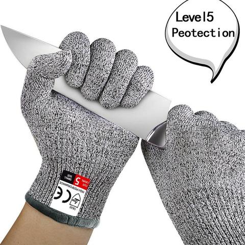 High-strength Grade Level 5 Protection Safety Anti Cut Gloves Kitchen Cut Resistant Gloves for Fish Meat Cutting Safety Gloves ► Photo 1/6