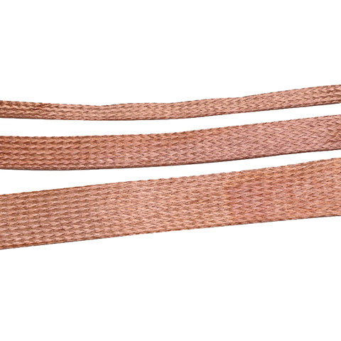 1M 5M 10M Pure Copper Braid Knitted Mesh Anti-interference 2mm/4mm/6mm/8mm/12mm/14mm/18mm/25mm Lead Wire Flexibility Cable Flat ► Photo 1/5