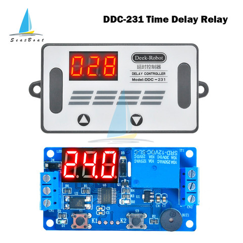 DC 12V Time Relay LED Display Automation Delay Timer Control Off Switch Delay Voltage Protection Automation Car Buzzer DDC-231 ► Photo 1/6