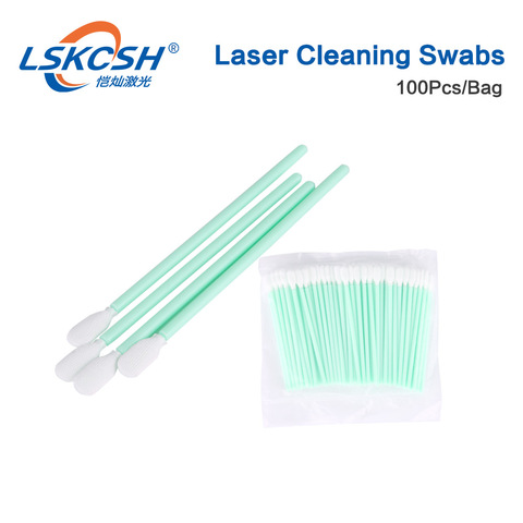 LSKCSH High quality 100pcs/ pack non-woven cotton laser cleaning swabs for fiber laser protective mirrirs/windows Precitec/WSX ► Photo 1/1
