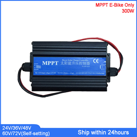 E-Bike Use Solar Boost Charge Controller for 24V/36V/48V/60V/72V Battery/MPPT Type Solar Regulator/Solar Power Bike Controller ► Photo 1/1