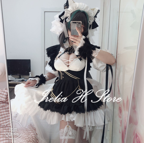 Custom made/size Cheshire Azur Lane Cosplay Cheshire Cosplay costume maid dress female ► Photo 1/6