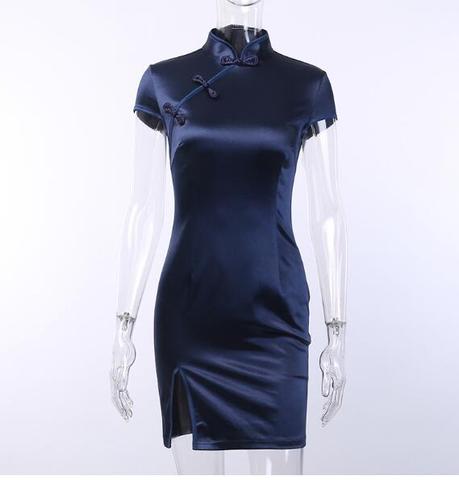 2022 Cheongsam Female Retro Improved Dress Women National Style Sexy Little Black Dress Female wild Clothes ► Photo 1/6