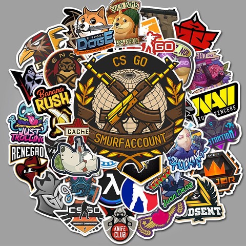  50pcs Cool CSGO Game Stickers for Laptop, Counter