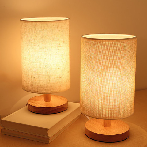 USB Powered Modern Nordic Wood Table Lamp Night Light For Bedroom Illumination Warm White Gift Wooden Bedside Kids Room Decor ► Photo 1/5