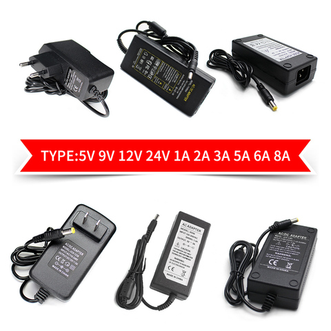 AC DC 12V 5V 6V 8V 9V 10V 12V Power Adapter 13V 14V 15V 24V 1A 2A 3A 5A 6A 8A 220V To 12V Power Supply Adapter  5 12 24 V Volt ► Photo 1/6