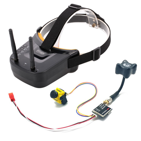 5.8G 40CH Dual Antennas FPV Goggles VR Video Glasses with 600mw transmitter Caddx Turbo Micro F2 1200TVL FPV Camera for RC Drone ► Photo 1/6