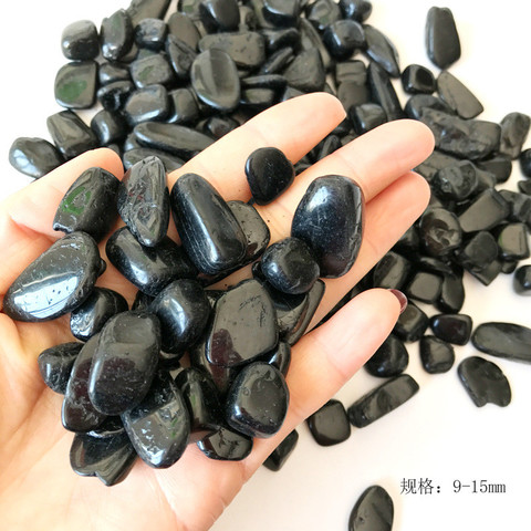 100g Black Tourmaline Stone Crystal Healing Blue Small Gravel Quartz Mineral Landscape Fish Tank FlowerPot Garden Home Ornament ► Photo 1/5