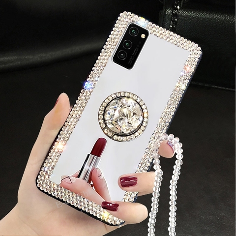 Mirror Diamond Case for Samsung Galaxy S20 Ultra S10 S8 S9 Note 20 10 Plus A71 A51 A21 A01 A70 A50 A41 A30 A20s A10s Soft Cover ► Photo 1/6