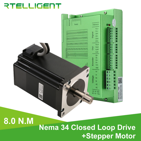 Factory Outlet Nema 34 8.0N.M Closed Loop Stepper Motorwith Nema34 T86 Closed Loop Stepper Motor Driver Stepper Driver CNC Kit ► Photo 1/6