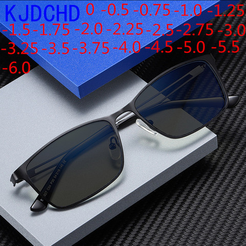 2022 new men's fashion chameleon-style myopia with myopia glasses with a diopter of 0-0.50-1.0-1.25-1.5 to -6.0 ► Photo 1/6
