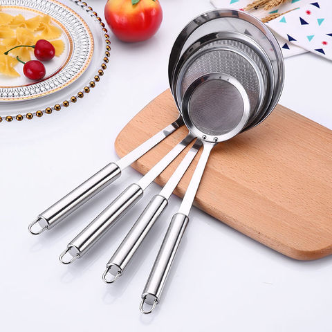 Stainless Steel Colander Spoon Food Filter Spoon Oil Filter Grid Scoop Fine Mesh Kitchen Skimmer Oil-Frying Cooking Accessories ► Photo 1/6