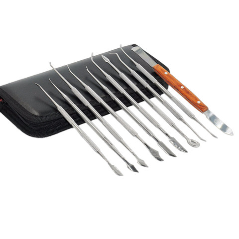 10 Pcs/Set Dental Spatula Plaster Knife Waxing Carving Lab Tools Dental Supplies Dental Instrument Teeth Whitening Kit ► Photo 1/4