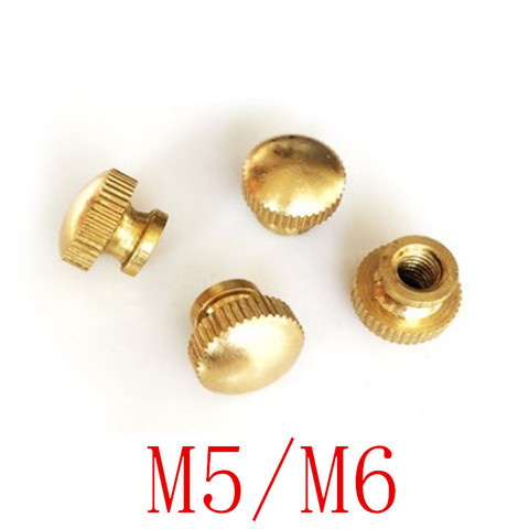 5pcs/lot  m5 m6 brass step Thumb Nut knurled Hand Tighten Nut ► Photo 1/1