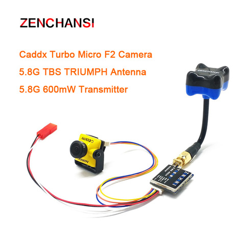 5.8G 40CH FPV video Transmitter 600mW DC 7-24V with Caddx Turbo Micro F2 CMOS 2.1mm 1200TVL FPV camera for RC Playing Drone ► Photo 1/6