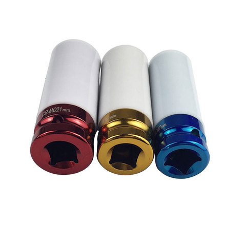 3Pcs 17 /19/ 21mm Colorful sleeve Tire protection sleeve Wall Deep Impact Nut Socket Alloy Wheel ► Photo 1/6