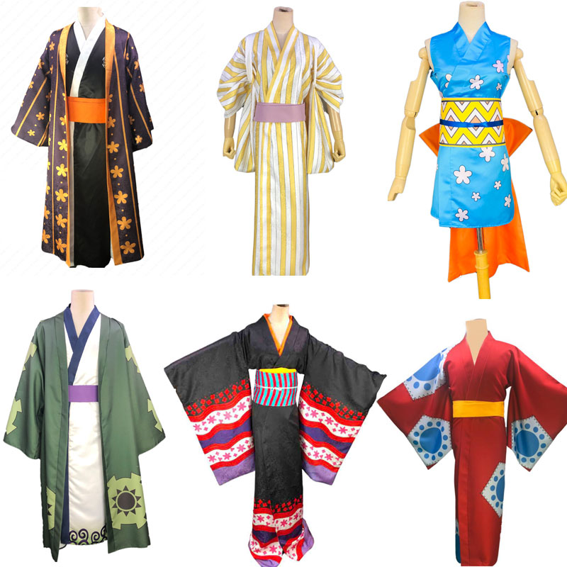 Law Kimono Cosplay Costume Anime One Piece Wano Country Unisex