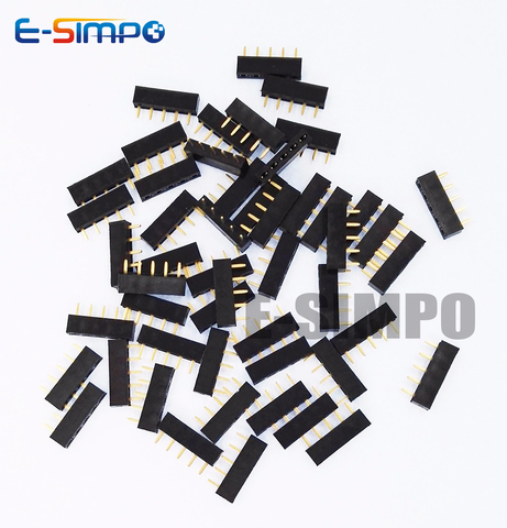 100pcs 2.54mm PH3.5 Single Row Low Profile Straight Female 1x3P/5P/8P/10P Rohs Goldplated PCB Female Pin Header Socket Connector ► Photo 1/6