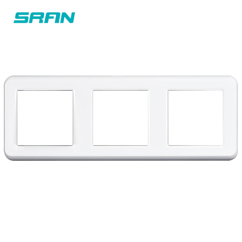 SRAN Blank panel without Installing iron plate 223mm*82mm white PC switch socket panel for F series ► Photo 1/2