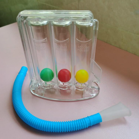 3-Ball Deep Breathing Exerciser Lung Deep Breath Trainer Incentive Spirometer Spirometry Breath Measurement System ► Photo 1/6