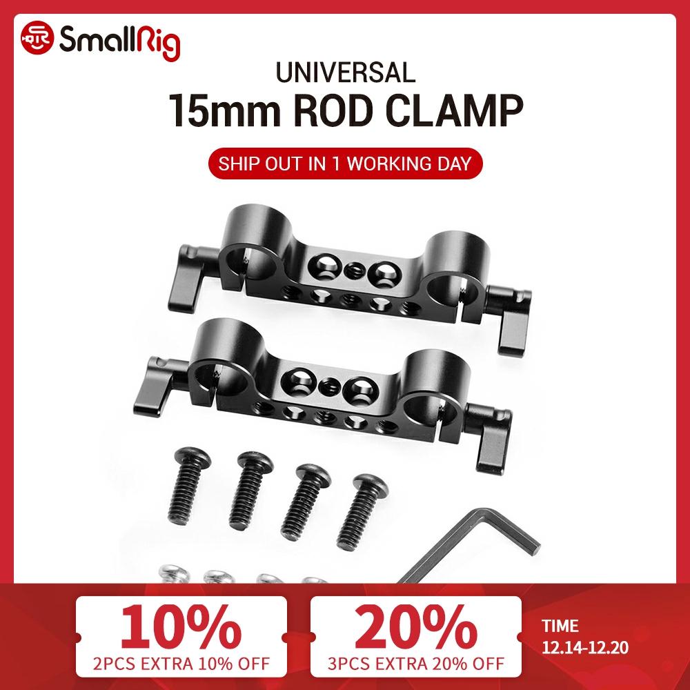 SmallRig 2PCS Lightweight Dual 15mm LWS Rod Clamp Railblock For Camera 15mm Rail Support System For Follow Focus ► Photo 1/6