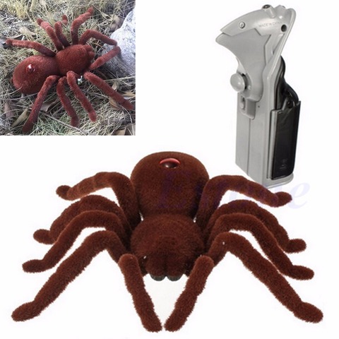 New Scary Remote Control Creepy Soft Plush Spider Infrared RC Tarantula Toy Kid Gift ► Photo 1/1