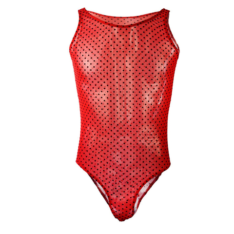 Sexy mens underwear male translucent gauze dot man bodysuit mankini Thongs ZJH846L ► Photo 1/6