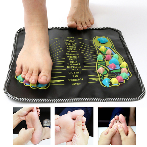 Foot Reflexology Walk Stone Massager Relieve Fatigue Massage Mat Pad Massage Apparatus Foot Acupressure Cushion Health Care ► Photo 1/6