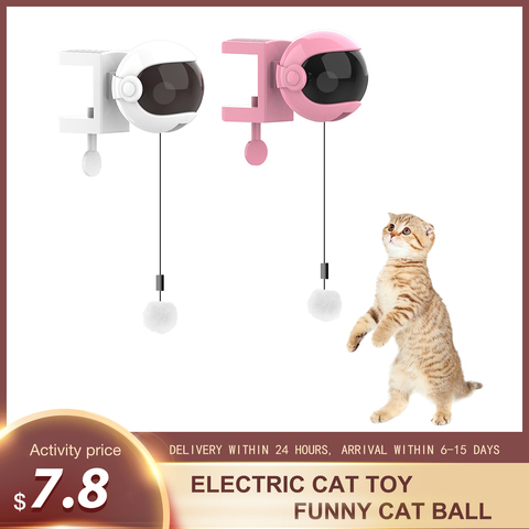 Electric Cat Toy Funny Cat Ball Automatic Lifting Spring Rod Toy Ball Interactive Funny Pet Toy ► Photo 1/6