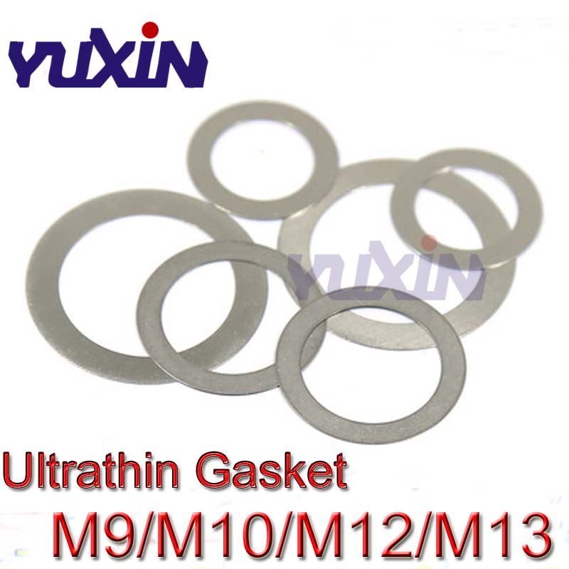 100pcs Ultra Thin Shim Gasket Stainless Steel For M3 M4 M5 Thickness Flat Washer 