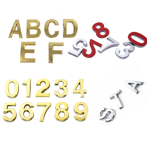 5cm Self Adhesive Numbers Signs & Alphabet Letters Hotel House Number Door Plate Garden Street Mailbox Box Numbers Stickers ► Photo 1/6