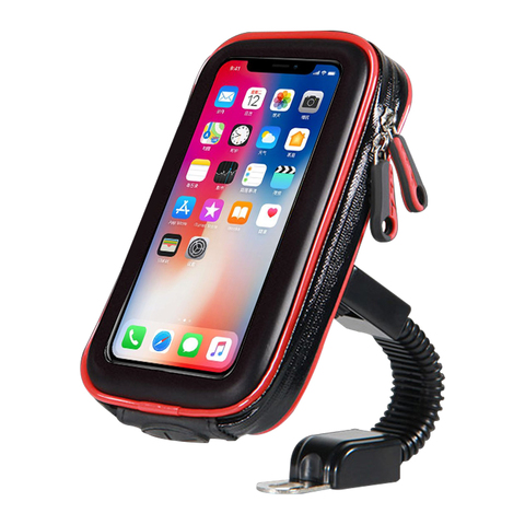 Universal Motorcycle Bicycle Mobile Cell Phone Bag Stand Support GPS Bike Waterproof Case Bag With Holder Phone Bag Waterproof ► Photo 1/6