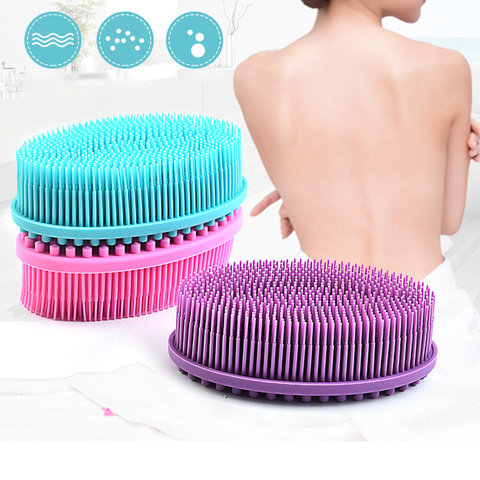 Soft Silicone Body Brush Wash Bath Shower Exfoliating Skin Fit For Baby Bath Shampoo Facial Massage Brush Supplies Dropship ► Photo 1/6