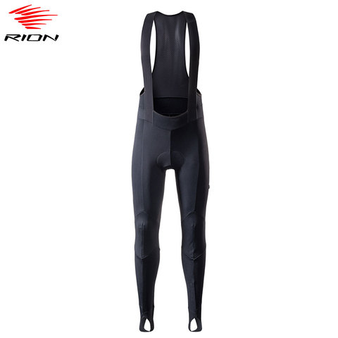 RION Men's Winter Thermal Fleece Cycling Bib Pants Pro Team Mountain Bike Pants Gel Pad Stirrup Cycling Long Bib Pants Tights ► Photo 1/6