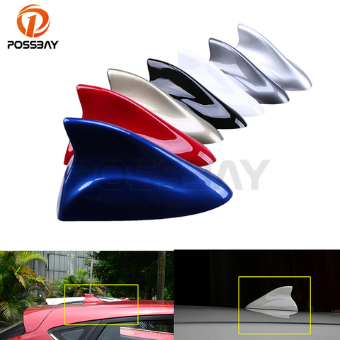 POSSBAY Car Roof Antenna Aerials Car Shark Fin Antenna FM Signal Radio Amplifier for VW Polo Passat Nissan Qashqai Decoration ► Photo 1/6