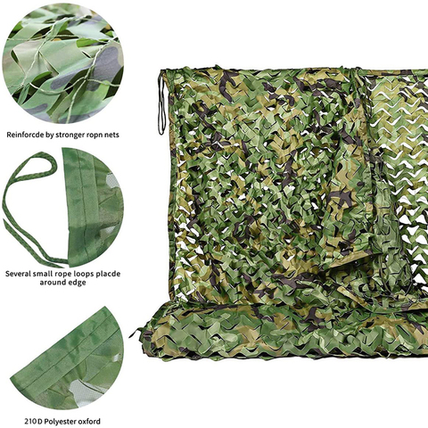 2X3M 2X6M 2X10M 4X5M military camouflage net, outdoor hiking camping awning, suitable for courtyard and military decoration ► Photo 1/6