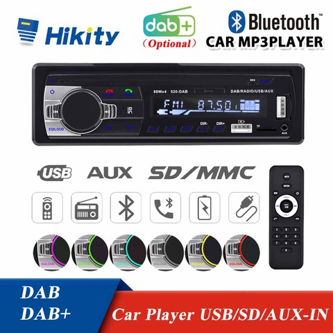 Hikity Autoradio Car Radio 1 Din JSD-520 Stereo Receiver Bluetooth Audio MP3 Player Recorder USB SD Aux Input OTO Teypleri - Price history & Review | AliExpress Car-Life
