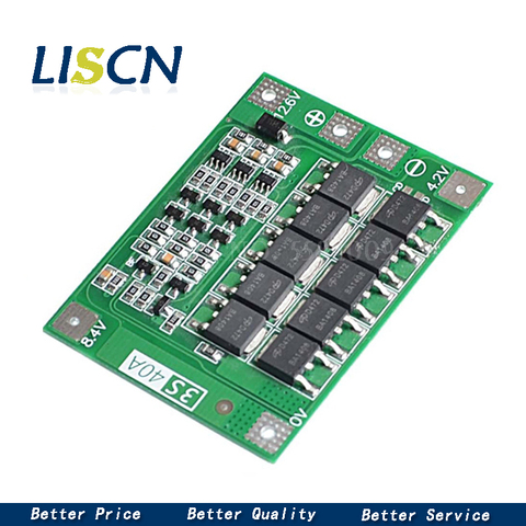 3S 40A BMS 11.1V 12.6V 18650 lithium battery protection Board with balanced Version for drill 40A current ► Photo 1/1