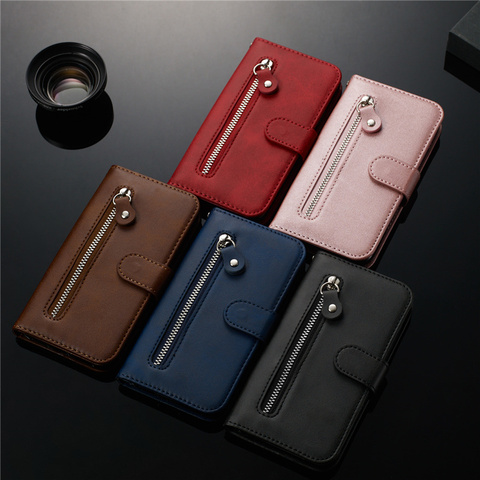 for Samsung Galaxy A10 A20 A30 A40 A50 A60 A70 S A51 A71 Zipper Wallet Case For Samsung S20 S10 E S9 Plus Note 9 10 Leather Case ► Photo 1/6