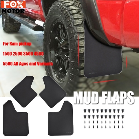 4Pcs Mud Flaps Mudflaps Splash Guards Fender Flares For Dodge Ram pickup 1500 2500 3500 4500 5500 4000 NightRunner Trucks 4x4 ► Photo 1/6