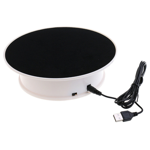 20cm ABS Electric Rotating Jewelry Display Stand Motorized Turntable Modeldisplay Stand Base USB/Battery Powered Velvet/Mirror ► Photo 1/5