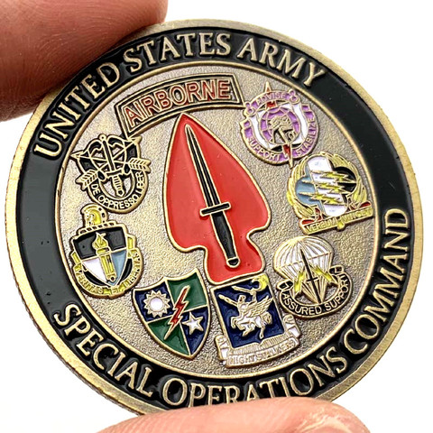 U.S.Army Airborne Coin Sine Pari Special Operations Cpmmand Challenge Coins Collection Memorial Souvenirs Collectibles gifts ► Photo 1/5