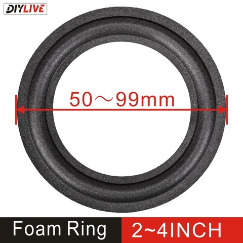 DIYLIVE 2 ~ 4 inch subwoofer speaker repair accessories foam edge folding ring subwoofer (50 ~ 99mm) 2 2.5 3 3.5 4 ► Photo 1/6