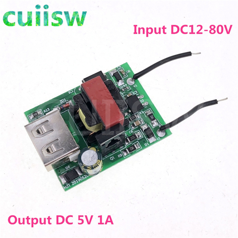 Buck Converter Stabilizer DC-DC Step Down Module 12V 24V 36V 48V 72V to 5V 1A USB Galvanic Isolated Power Supply ► Photo 1/5