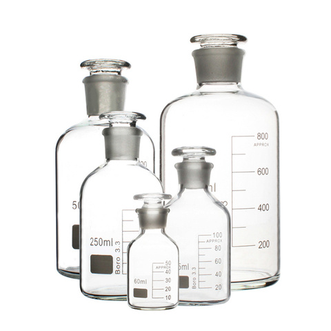 2022 novel high quality small-necked reagent bottle reagent glass bottle 500ml -1000ml laboratory reagent bottle ► Photo 1/6
