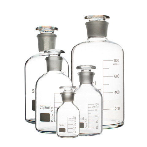 2022 novel high quality small-necked reagent bottle reagent glass bottle 500ml -1000ml laboratory reagent bottle ► Photo 1/6